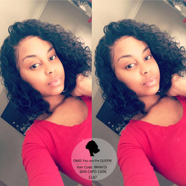 Rihanna Wild Thoughts Style Curly Haircut Bob Lace Wigs