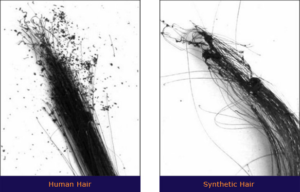 human hair and synthetic hair